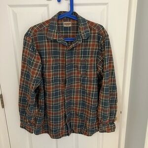 RedHead Plaid Flannel Shirt in Red, Blue, and Tan